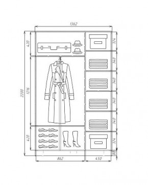 Шкаф-купе ХИТ 22-4-14-77 (420) в Сысерти - sysert.ok-mebel.com | фото 3