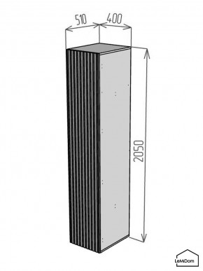 Шкаф Linnea MHR-1-2 2050х400х510 (ДВ-М 11.1.25) в Сысерти - sysert.ok-mebel.com | фото 2