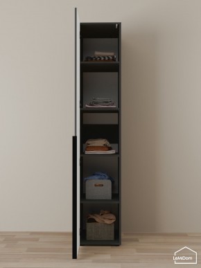 Шкаф Linnea MHR-1-2 2050х400х510 (Графит-М 11.1.25) в Сысерти - sysert.ok-mebel.com | фото 4