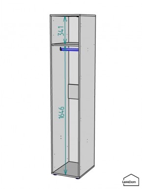 Шкаф Linnea MHR-1 2050х400х510 (ДВ-М 11.1.25) в Сысерти - sysert.ok-mebel.com | фото 3