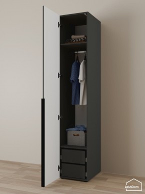 Шкаф Linnea MHR-1-3 2050х400х510 (Графит-М 11.1.25) в Сысерти - sysert.ok-mebel.com | фото 5