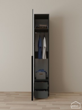 Шкаф Linnea MHR-1-3 2050х400х510 (Графит-М 11.1.25) в Сысерти - sysert.ok-mebel.com | фото 6