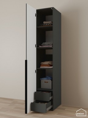 Шкаф Linnea MHR-1-4 2050х400х510 (Графит-М 11.1.25) в Сысерти - sysert.ok-mebel.com | фото 6
