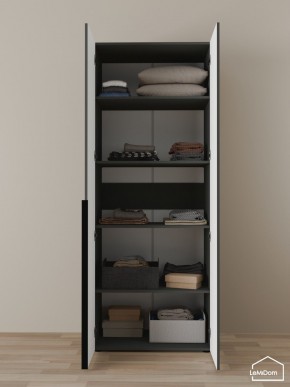 Шкаф Linnea MHR-2-2 2050х800х510 (Графит-М 11.1.25) в Сысерти - sysert.ok-mebel.com | фото 4