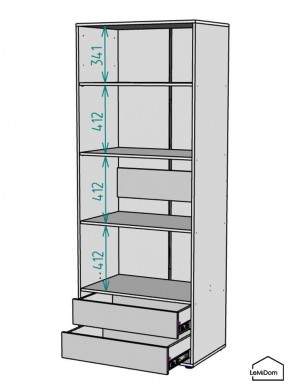 Шкаф Linnea MHR-2-4 2050х800х510 (ДВ-М 11.1.25) в Сысерти - sysert.ok-mebel.com | фото 3
