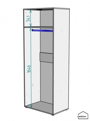 Шкаф Linnea MHR-2PO 2050х800х510 (Белый-М 11.1.2) в Сысерти - sysert.ok-mebel.com | фото 3