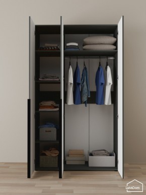 Шкаф Linnea MHR-3-1 2050х1200х510 (Графит-М 11.1.25) в Сысерти - sysert.ok-mebel.com | фото 4