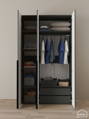Шкаф Linnea MHR-3-2 2050х1200х510 (Графит-М 11.1.25) в Сысерти - sysert.ok-mebel.com | фото 5