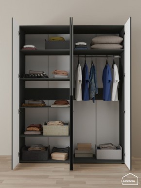 Шкаф Linnea MHR-4-1 2050х1600х510 (Графит-М 11.1.25) в Сысерти - sysert.ok-mebel.com | фото 4