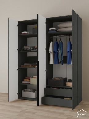 Шкаф Linnea MHR-4-2 2050х1600х510 (Графит-М 11.1.25) в Сысерти - sysert.ok-mebel.com | фото 5