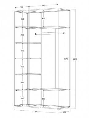 Шкаф Норден 1200 (Белый текстурный) в Сысерти - sysert.ok-mebel.com | фото 3