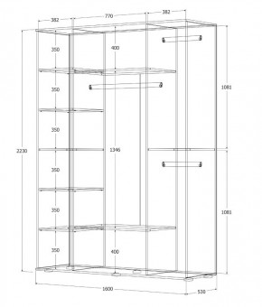 Шкаф Норден 1600 (Белый текстурный) в Сысерти - sysert.ok-mebel.com | фото 3