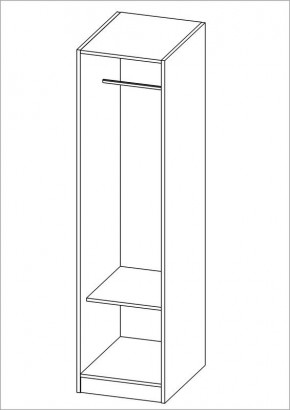 Шкаф ОРИОН однодверный, цвет белый в Сысерти - sysert.ok-mebel.com | фото 2