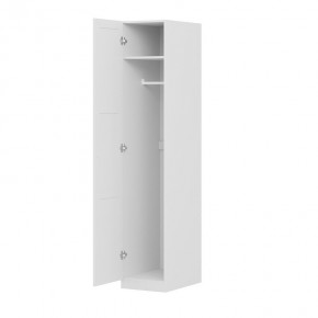 Шкаф ПЕГАС однодверный с рамочным фасадом, цвет белый в Сысерти - sysert.ok-mebel.com | фото 2