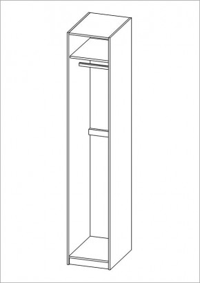 Шкаф ПЕГАС однодверный с рамочным фасадом, цвет белый в Сысерти - sysert.ok-mebel.com | фото 3