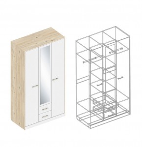 Шкаф "Милана" 3-х створчатый с 2 ящиками по центру в Сысерти - sysert.ok-mebel.com | фото 3
