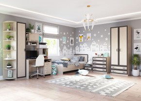 НАОМИ Шкаф 1 створчатый с полками и штангой в Сысерти - sysert.ok-mebel.com | фото 2