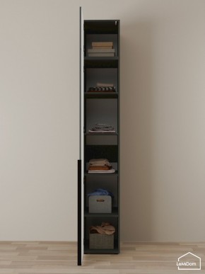 Шкаф с антресолью Linnea MHR-1A-2 2450х400х510 (Графит-М 11.1.25) в Сысерти - sysert.ok-mebel.com | фото 4