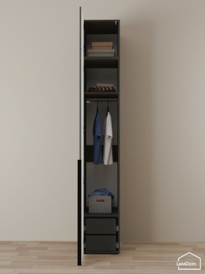 Шкаф с антресолью Linnea MHR-1A-3 2450х400х510 (Графит-М 11.1.25) в Сысерти - sysert.ok-mebel.com | фото 6