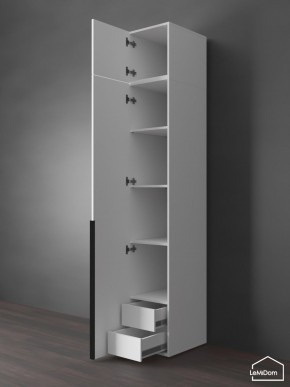 Шкаф с антресолью Linnea MHR-1A-4 2450х400х510 (Белый-М 11.1.2) в Сысерти - sysert.ok-mebel.com | фото 5