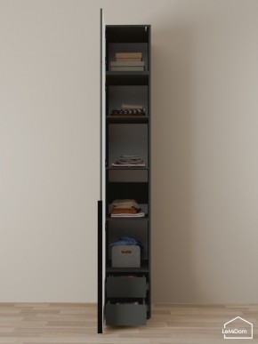 Шкаф с антресолью Linnea MHR-1A-4 2450х400х510 (Графит-М 11.1.25) в Сысерти - sysert.ok-mebel.com | фото 4