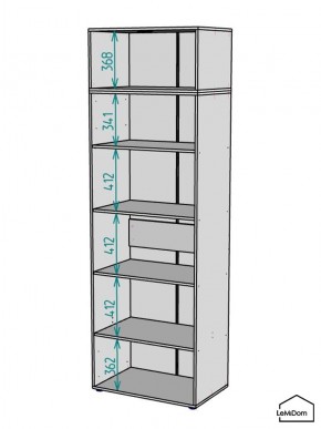 Шкаф с антресолью Linnea MHR-2A-2 2450х800х510 (ДВ-М 11.1.25) в Сысерти - sysert.ok-mebel.com | фото 3