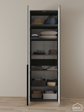 Шкаф с антресолью Linnea MHR-2A-2 2450х800х510 (Графит-М 11.1.25) в Сысерти - sysert.ok-mebel.com | фото 4