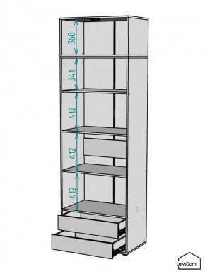 Шкаф с антресолью Linnea MHR-2A-4 2450х800х510 (Белый-М 11.1.1) в Сысерти - sysert.ok-mebel.com | фото 3