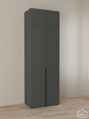 Шкаф с антресолью Linnea MHR-2A-4 2450х800х510 (Графит-М 11.1.25) в Сысерти - sysert.ok-mebel.com | фото