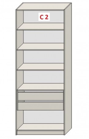 Шкаф СТАНДАРТ С1 без ящика серия "ГЕСТИЯ" (Бежевый песок/Дуб Небраска натуральный ) 800*520*2300 в Сысерти - sysert.ok-mebel.com | фото 6