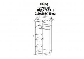 KI-KI ШДУ765.1 Шкаф угловой (белый/белое дерево) в Сысерти - sysert.ok-mebel.com | фото 2