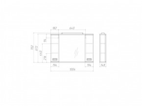 Шкаф-зеркало Cube 100 Эл. Домино (DC5013HZ) в Сысерти - sysert.ok-mebel.com | фото 2