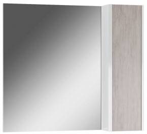 Шкаф-зеркало Uno 80 Дуб серый левый/правый Домино (DU1504HZ) в Сысерти - sysert.ok-mebel.com | фото