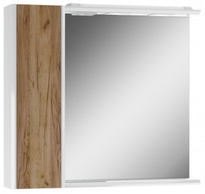 Шкаф-зеркало Uno 80 Дуб ВОТАН Эл. левый Домино (DU1509HZ) в Сысерти - sysert.ok-mebel.com | фото