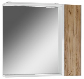 Шкаф-зеркало Uno 80 Дуб ВОТАН правый Домино (DU1513HZ) в Сысерти - sysert.ok-mebel.com | фото