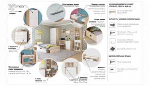 Система Стелс Полка-Надставка стола 120 Дуб сонома/Белый в Сысерти - sysert.ok-mebel.com | фото 2