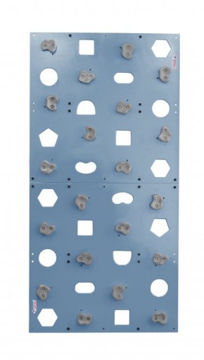 Скалодром пристенный (1000*2000) стандарт ЭЛЬБРУС Pastel с отверстиями (20 шт. серых зацепов) цв.голубой в Сысерти - sysert.ok-mebel.com | фото 1