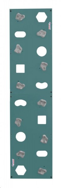 Скалодром пристенный (500*2000) стандарт ЭЛЬБРУС Pastel с отверстиями (10 шт. серых зацепов) цв. бирюзовый в Сысерти - sysert.ok-mebel.com | фото 1
