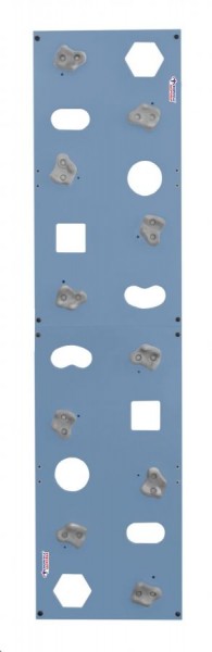 Скалодром пристенный (500*2000) стандарт ЭЛЬБРУС Pastel с отверстиями (10 шт. серых зацепов) цв.голубой в Сысерти - sysert.ok-mebel.com | фото 1