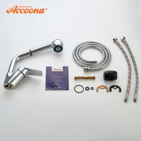 Смеситель для кухни Accoona A5410 с вытягивающейся лейкой в Сысерти - sysert.ok-mebel.com | фото 3