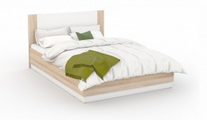 Спальня Аврора Кровать 160 с подъемным механизмом Дуб сонома/Белый в Сысерти - sysert.ok-mebel.com | фото