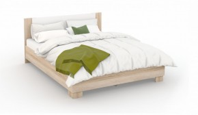 Спальня Аврора Кровать 160 со встроенным основанием под матрас Дуб сонома/Белый в Сысерти - sysert.ok-mebel.com | фото