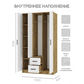 Спальный гарнитур Евро (модульный) Крафт/Белый в Сысерти - sysert.ok-mebel.com | фото 34