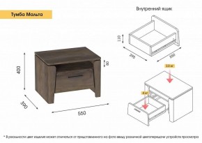 Спальный гарнитур  Мальта (Дуб Винтерберг) в Сысерти - sysert.ok-mebel.com | фото 16