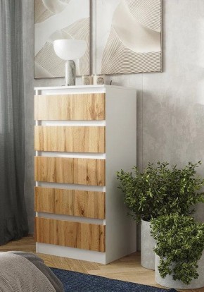 Спальный гарнитур Парус (Белый/Вотан) 1400 (Вариант-2) в Сысерти - sysert.ok-mebel.com | фото 15