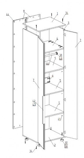 Спальный гарнитур "Лео" (модульный) в Сысерти - sysert.ok-mebel.com | фото 10