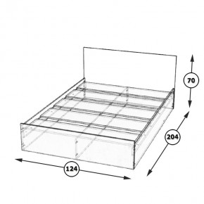 Стандарт Кровать 1200, цвет дуб сонома, ШхГхВ 123,5х203,5х70 см., сп.м. 1200х2000 мм., без матраса, основание есть в Сысерти - sysert.ok-mebel.com | фото