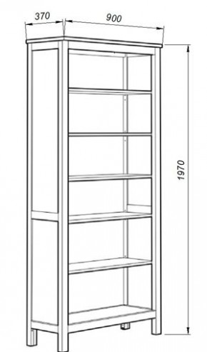 Стеллаж 00 Кантри, массив сосны, цвет белый в Сысерти - sysert.ok-mebel.com | фото 3