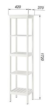 Стеллаж 420 Кантри, массив сосны, цвет белый в Сысерти - sysert.ok-mebel.com | фото 3