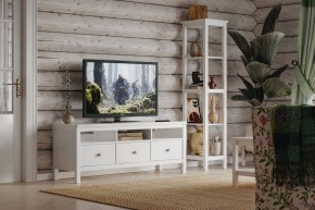 Стеллаж 420 Кантри, массив сосны, цвет белый в Сысерти - sysert.ok-mebel.com | фото 4